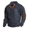 thumbnail image 3 of Sweat-shirt Tactique Extérieur pour Hommes Automne Hiver Pull Col Henley, 3 of 5