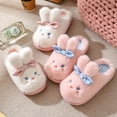 thumbnail image 5 of 2024 nuevos zapatos de algodón con pajarita de conejo y oso, zapatos de felpa todo incluido para otoño e invierno, zapatos cálidos de suela suave para el hogar, 5 of 5