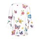 thumbnail image 5 of ICHUANYI Liquidación Mujer Cuello en V Casual Manga 3/4 Floral Impreso Túnica Camisas Verano Camisas Básicas Blusa Plisada ICHUANYI WER202308230618, 5 of 5