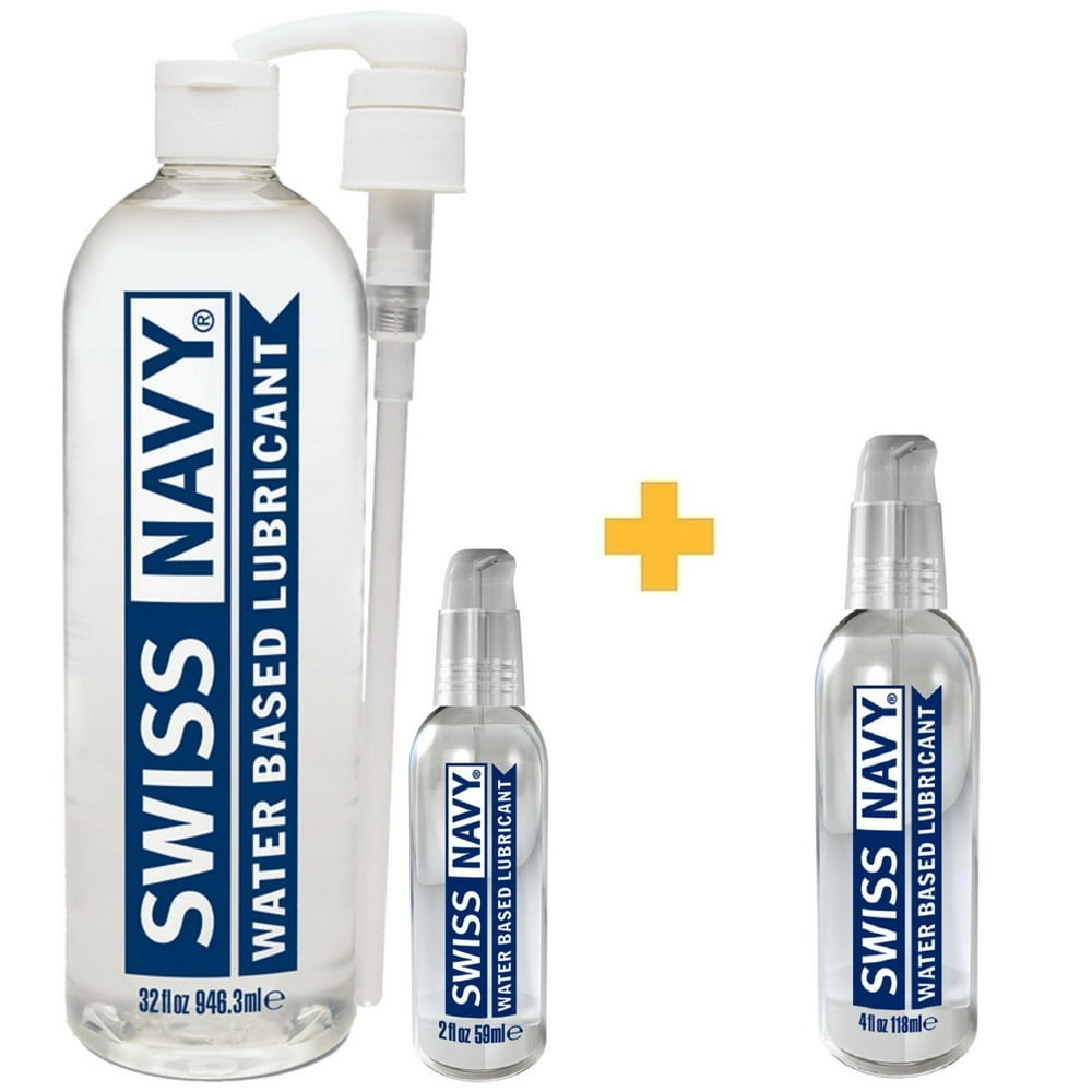 Ultimate Swiss Navy Premium Water Lubricant Set! Includes Swiss Navy 32oz Water Lube / 4oz