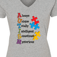 thumbnail image 4 of Inktastic Autism Acrostic Women's V-Neck T-Shirt, 4 of 5