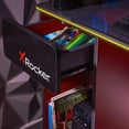 thumbnail image 5 of X Rocker Carbon-Tek Gaming Desk with LED, Gray/Red, 5 of 8