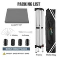 thumbnail image 6 of HOTEEL 10'x10' Pop up Canopy Tent, Outdoor Instant Commercial Tents, Shade Shelter Gazebo,for Backyard Parties Event,Gray, 6 of 9