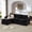Black, variant on 111" Premium Corduroy Modular Sectional Sofa, Modern Boneless Sectional Sofa with High-Density Sponge, Deep Seat Chaise Lounge with Cloud-Like Design for Living Spaces & Offices​, Black