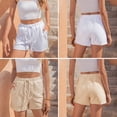 thumbnail image 7 of Summer Women Solid Shorts Loose Casual Trousers High Waist Wide Leg Sports Shorts Wear Clothes With Belt, 7 of 7