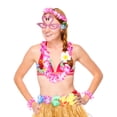 thumbnail image 4 of KAKOWELY 1 juego de decoraciones para fiesta luau, gafas, pinza para el pelo, corona, falda de paja, decoración para fiesta hawaiana., 4 of 5