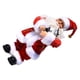 thumbnail image 1 of Kearding Muñeco de Papá Noel eléctrico de Navidad, decoración de moda, juguete para niños, adorno de fiesta, accesorio decorativo para Kits de decoración para fiestas, 1 of 6