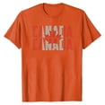 thumbnail image 4 of T-Shirt Basique pour Femmes, Couleur Unie, Imprimé Lettre, Col Rond, Manches Courtes, Orange TTG, 4 of 4