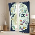 thumbnail image 3 of Homewish Chemical Science Curtains Pack of 2 (42x84 Each), Kawaii Cartoon Curtains Blackout, Teens Kids Girls Boys Bedroom Curtains, Blackout Curtains Bedroom Decor, 3 of 5