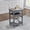 Gray+22 inch Stainless Steel Countertop, variant on Avobird Kitchen Island Cart, Mobile Kitchen Cart with 22inch Marble Countertop/Underneath Drawer/Slide-Out Wire Storage Basket, White