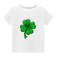 thumbnail image 3 of Rciityk Clearance Kids St Patricks Day Shirt Boys Girls Irish Shamrocks Graphic Tees Toddler Short Sleeve Crewneck Soft T-Shirt for 3 Years - Spring/Summer Savings Clearance, 3 of 5