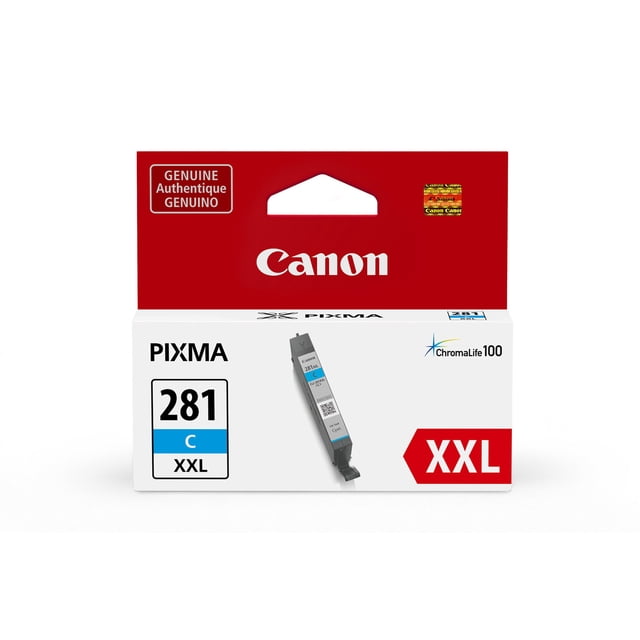 Depósito de tinta Canon CLI-281XXL, color cian, compatible con TS9120, TR8520