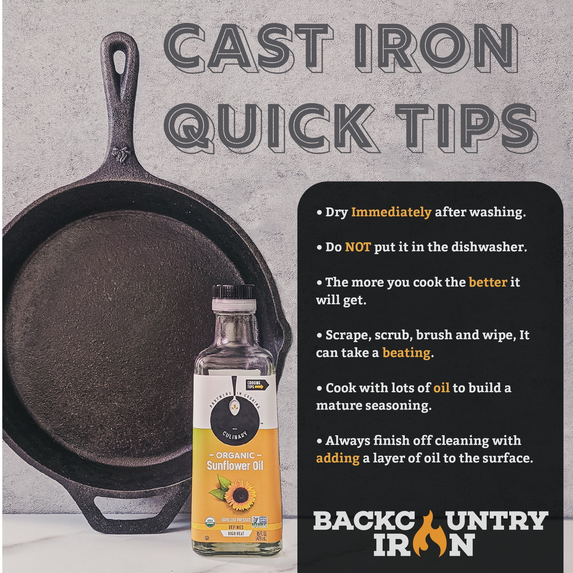 Backcountry Iron 10.5 inch Single-Burner Reversible Cast Iron Grill / Griddle