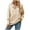 Beige, variant on Women Half Zip Hoodies Solid Color Hooded Pullover Sweatshirt with Drawstring and Pockets Pink,L