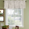 thumbnail image 3 of 2 Pack Farmhouse Vintage Valances for Windows Bedroom Living Room Window Treatments, Summer Country Retro Wooden Grain Rod Pocket Valance Drapes Short Kitchen Curtains Over Sink 42"x18", 3 of 8