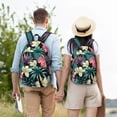 thumbnail image 6 of Balery Green Tropical Leaves Vintage Canvas Backpack for Men and Women - Large Capacity, Durable Travel Laptop Bag for School, Work, Hiking, and Outdoor Activities, 6 of 7