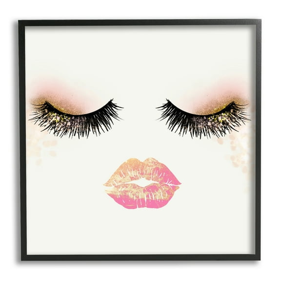 Stupell Industries Babe Face Sparkling Glamorous Fashion Mascara Makeup ,24 x 24, Design by Ziwei Li