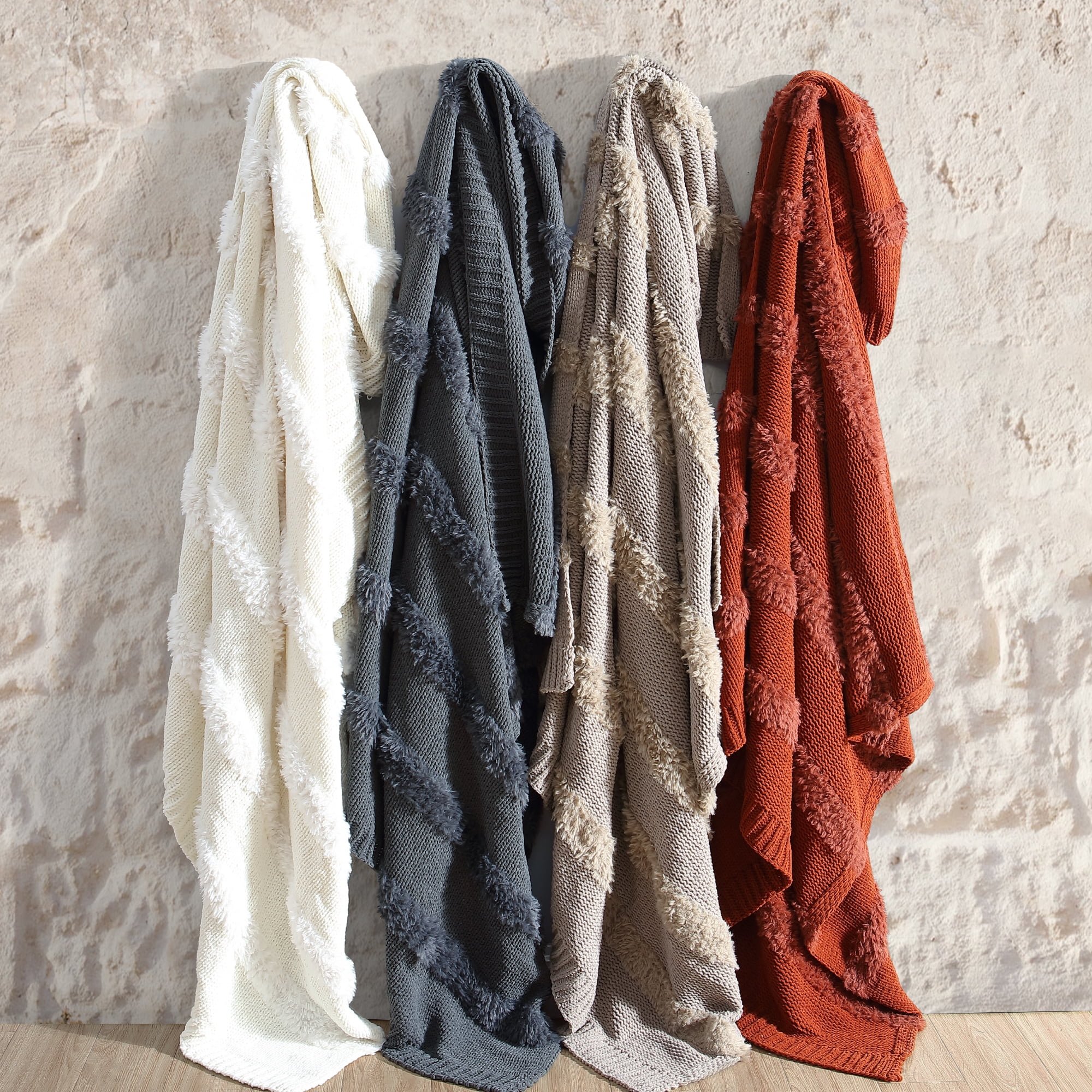 Modern Threads Farrah Nutmeg Acrylic Throw Blanket, 50" x 60"