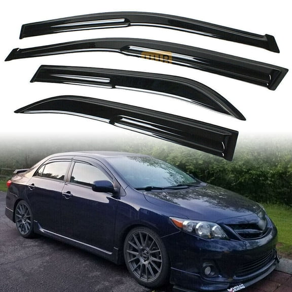 For Toyota Corolla 2009-2013 JDM Mugen Style Window Vent Visor Sun Rain Guards