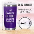 thumbnail image 6 of Mothers Day Gifts for Mom from Daughters and Sons - Favorite Child 20 oz Stainless Steel Insulated Coffee Tumbler with Lid - Mother's Day Birthday Gifts for Women, Present for Mom, 6 of 7
