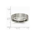 thumbnail image 6 of Titanium Notched 6mm Satin & Polished Band Size: 8; for Adults and Teens; for Women and Men, 6 of 6