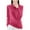 Hot Pink, variant on GigrtiJin Women's Sweater Top Long Sleeved Round Neck Solid Color Knitted Sweater Casual Comfy Pullover Blouse