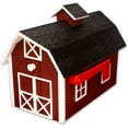 thumbnail image 4 of Amish-Made Deluxe Wooden Mailbox, Dutch Barn Style Red with White Trim, 4 of 4