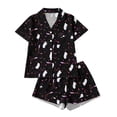 thumbnail image 3 of IMENGL Halloween Pajamas Set for Women Soft Short Sleeve Graphic Nightwear Comfy Loungewear Womens Pajama Sets,S-XXXL, 3 of 7