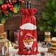 thumbnail image 5 of Reusable Christmas Wine Bottle Bag Fabric Drawstring Santa Snowman Holiday Party Decoration Gift Packaging for Festive Gatherings, 5 of 6