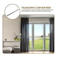 thumbnail image 2 of SEWOART Sturdy Black Shower Curtain Rod with Extendable Telescopic Design, 2 of 8