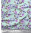 thumbnail image 1 of Soimoi Poly Georgette Fabric Leaves & Buttercup Floral Print Fabric by the Yard 42 Inch Wide, 1 of 1