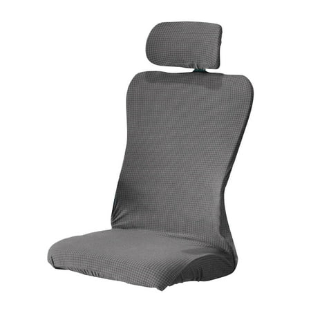 Office Chair Cover with Headrest Cover Universal for Rotating Computer Chair Dark Gray