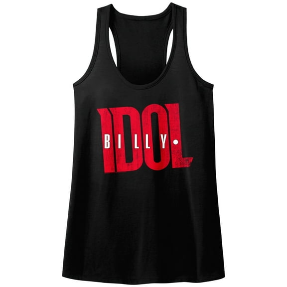 Billy Idol Logo Black Women's Racerback Tank Top T-Shirt