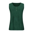 thumbnail image 6 of QWERTYU Athletic Tanks for Women Casual Tops Women Summer with Button Sleeveless Tops for Women Dressy Women's Tunic Tops for Leggings Clearance Plus Size Green XL, 6 of 6