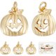 thumbnail image 1 of 1 caja de 10 dijes de calabaza chapados en oro de 18 quilates, colgantes de Jack O' Lantern, accesorios para llaveros, collares, pulseras y joyas., 1 of 9
