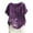 Purple, variant on Fesfesfes T Shirts for Women Fashion Women Summer Loose Print Round-Neck T-Shirt Short Sleeve Casual Blouse Tops Winter Tops 2XL(US:12)