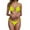ZA Yellow, variant on Womens Swimsuits Bikini Set Strappy Top and Bottom Vacation Outfit Backless Beachwear Dark Purple Women's Swimwear L