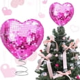 thumbnail image 2 of Mini decoración para la copa del árbol de San Valentín Mini decoración para la copa del árbol Decoración de San Valentín Sombrero para el árbol en forma de corazón brillante Decoración de San V..., 2 of 7