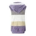 thumbnail image 4 of Lovskoo 2024 Womens Fuzzy Fleece Vest Cozy Sleeveless Winter Warm Vests with Pocket Zip Up Hooded Waistcoat Outerwear Purple, 4 of 6