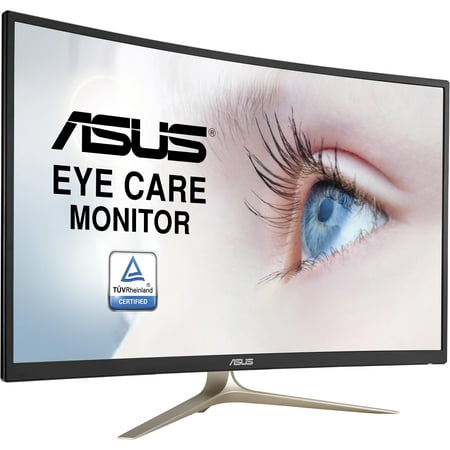 ASUS VA327H Eye Care Curved Monitor – 31.5 inch, Full HD, 1800R Curvature, Flicker free, Low Blue (Best Low Budget Monitor)