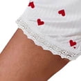 thumbnail image 4 of Enjoytime Pajamas for Women Set Summer Casual Print Lace Matching Sleepwear V-Neck Short Sleeve Shirts Shorts 2 Piece Loungewear Sets, 4 of 5