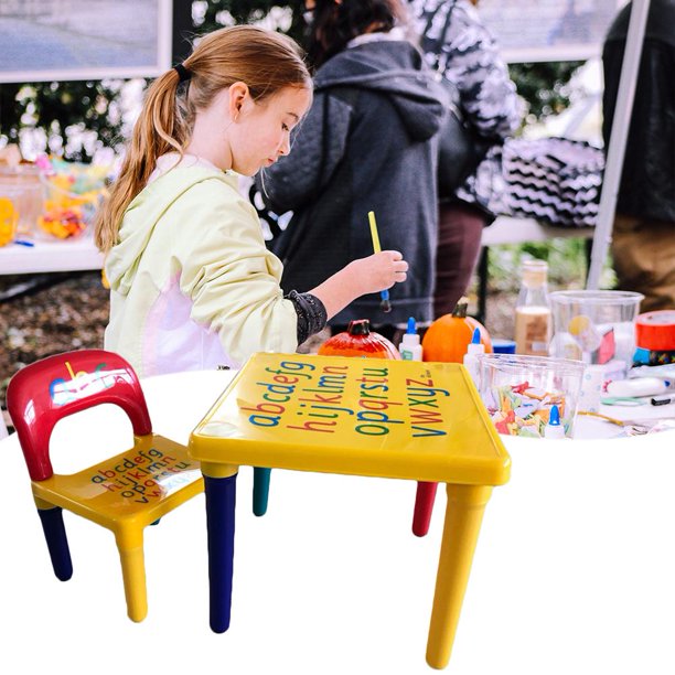 1 Set Nontoxic Children Kids Letter Table Chair Kits for Festival