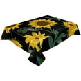 thumbnail image 3 of Sunflower Black Tablecloths Waterproof Kitchen Items Coffee Table For living Room Home Decor Dining Table Nappe De Table, 3 of 7