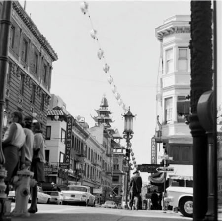 USA California San Francisco Street in Chinatown Poster Print - 18 x 24 in.