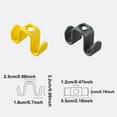 thumbnail image 2 of 10 Pc Clothes Hanger Connector Hooks Space Saving Hanger Extender for Velvet Wooden Wire Heavy Duty Hangers Closet Organizer, Yellow & Black, 2 of 8