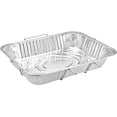 thumbnail image 3 of Disposable Rectangle Aluminum Handle Rack Pan Roaster - No Lids, Dimensions L 16 3/4 x W 12 x D 2 1/2 (30 Qty), 3 of 4