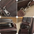 thumbnail image 6 of Black Men's Natural Leather Shoulder Bag Small Male Genuine Leather Handbag Easy Travel Crossbody Bag Quality Messenger Bag (Black), 6 of 7