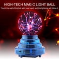 thumbnail image 2 of Plasma Ball 3 Inch Red Light Touch Induction Plasma Lamp Creative USB Powered Electrostatic Flashing Ball for Parties, Decorations, Prop, Home, Blue Base, 2 of 7