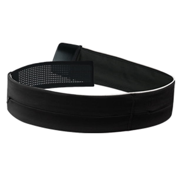 Riñonera deportiva con velcro para ciclismo, running, cinturón deportivo, riñonera antirrobo multifuncional, color negro