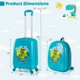 thumbnail image 3 of Costway 16" Carry-on Suitcase & 13" Backpack with 4 Spinner Wheels & Telescopic Handle With dinosaur pattern, 3 of 10